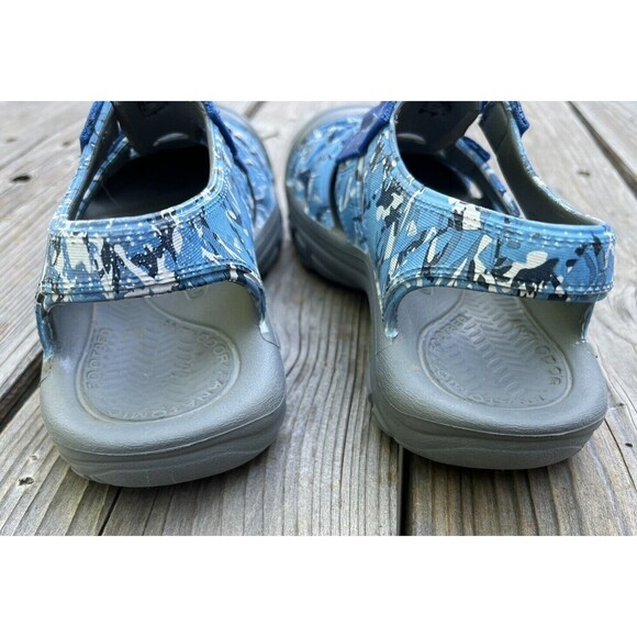 KEEN Youth Kid's 3 Rubber Sport Sandals - Blue Camo - Picture 6 of 11